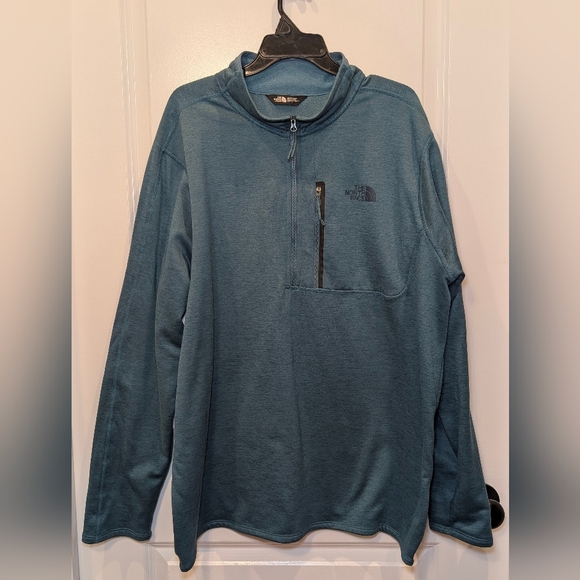 The North Face Canyonlands 1/4 Zip Fleece Pullover Mens XXL Teal Blue Gorpcore - Picture 2 of 7